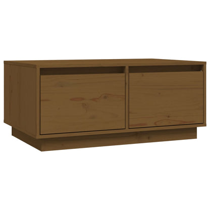 Tavolino da Salotto ambra 80x50x35 cm Legno Massello di Pino | homemem39