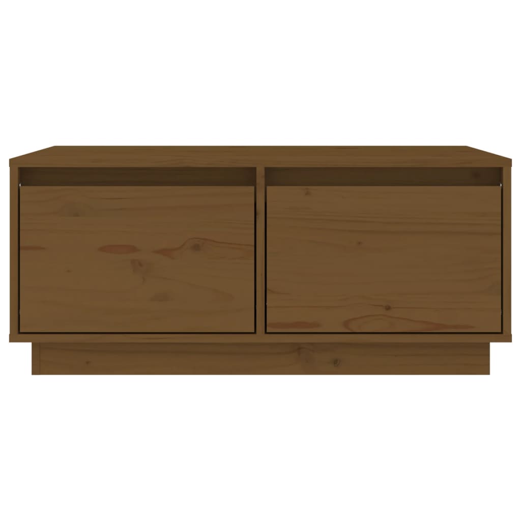 Tavolino da Salotto ambra 80x50x35 cm Legno Massello di Pino | homemem39