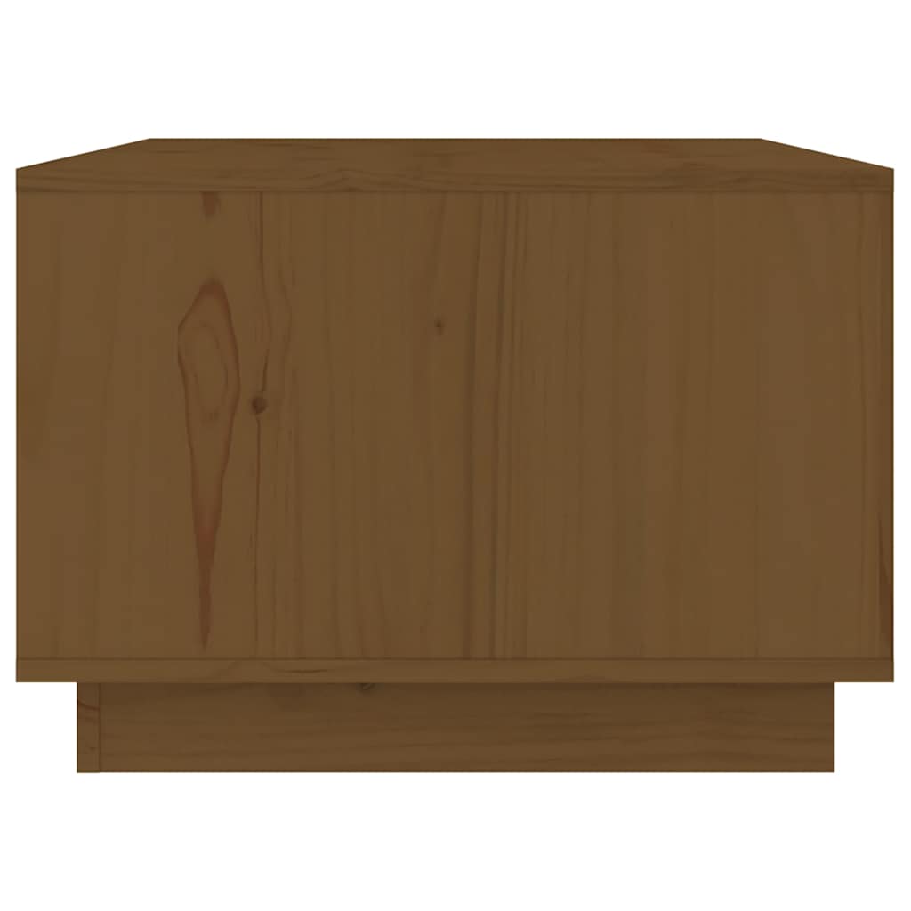 Tavolino da Salotto ambra 80x50x35 cm Legno Massello di Pino