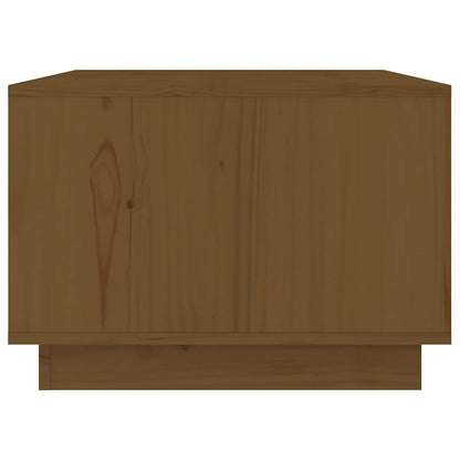 Tavolino da Salotto ambra 80x50x35 cm Legno Massello di Pino