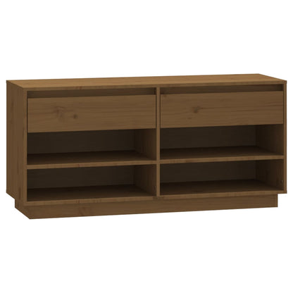 Scarpiera ambra 110x34x52 cm in Legno Massello di Pino - homemem39