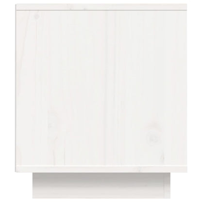 Mobile Porta TV Bianco 80x35x40,5 cm in Legno Massello di Pino - homemem39
