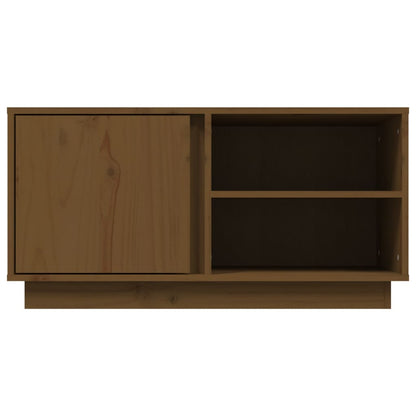 Mobile Porta TV ambra 80x35x40,5 cm in Legno Massello di Pino - homemem39