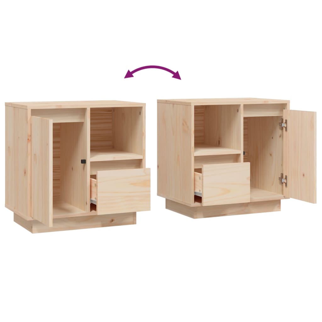 Comodino 50x34x50 cm in Legno Massello di Pino | homemem39