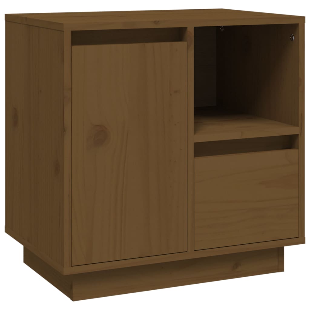 Comodino ambra 50x34x50 cm in Legno Massello di Pino