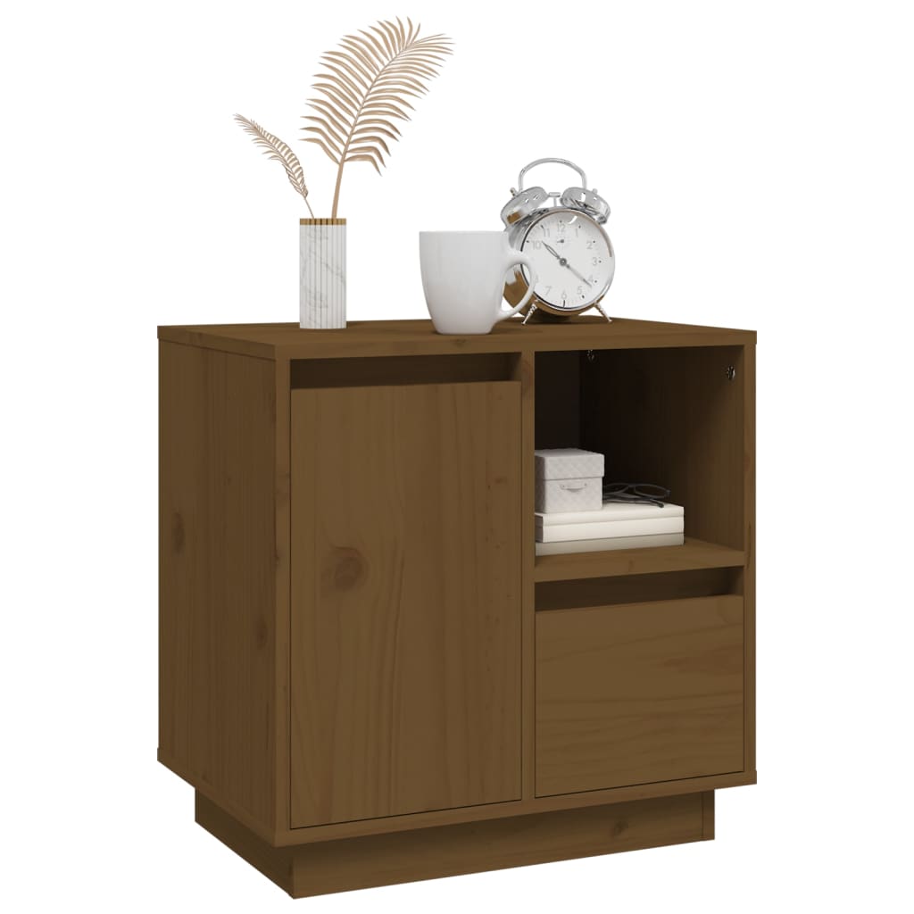 Comodino ambra 50x34x50 cm in Legno Massello di Pino