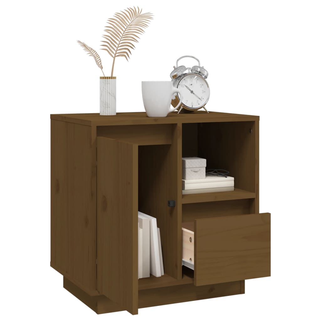 Comodino ambra 50x34x50 cm in Legno Massello di Pino