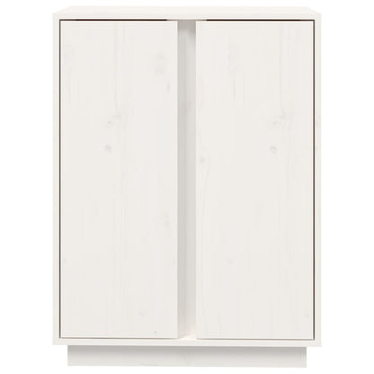 Credenza Bianca 60x35x80 cm in Legno Massello di Pino - homemem39