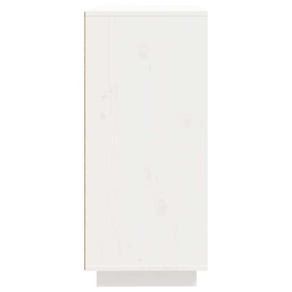 Credenza Bianca 60x35x80 cm in Legno Massello di Pino - homemem39