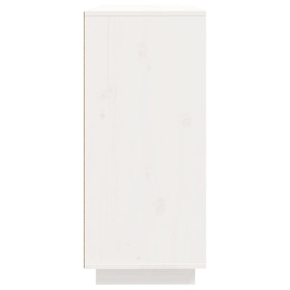 Credenza Bianca 60x35x80 cm in Legno Massello di Pino - homemem39