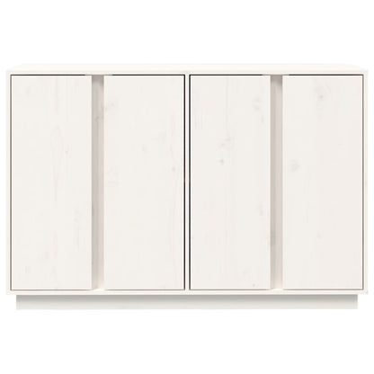 Credenza Bianca 120x35x80 cm in Legno Massello di Pino