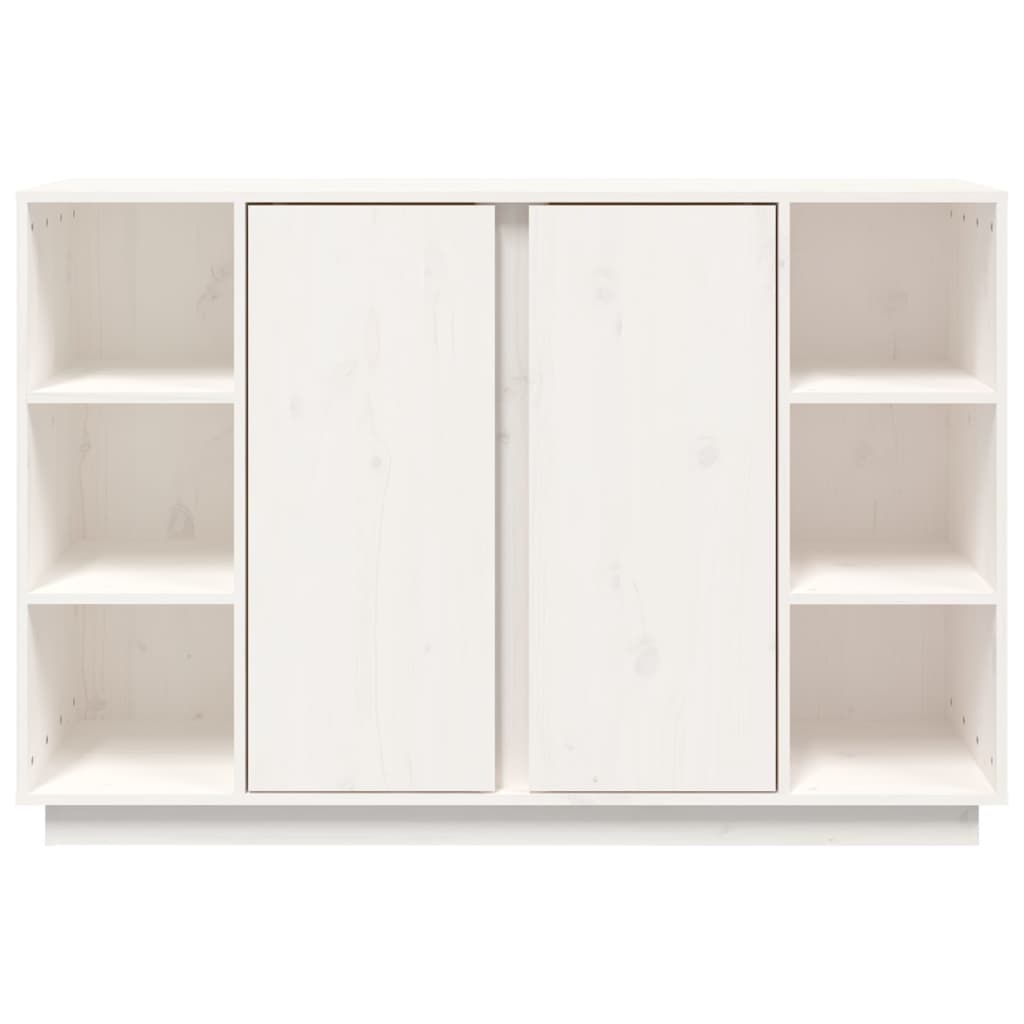 Credenza Bianca 120x35x80 cm in Legno Massello di Pino - homemem39