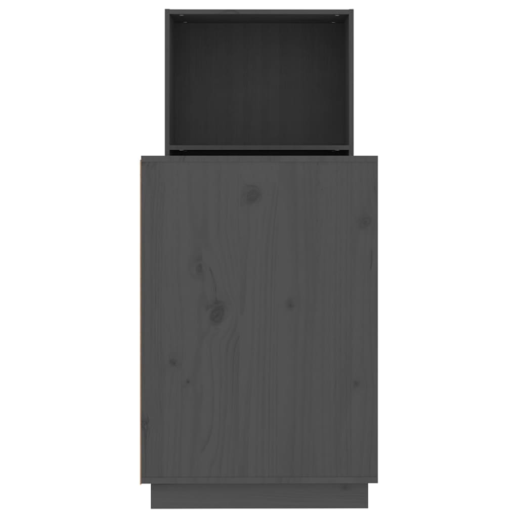 Scrivania Grigia 110x53x117 cm in Legno Massello di Pino - homemem39