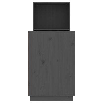 Scrivania Grigia 110x53x117 cm in Legno Massello di Pino - homemem39