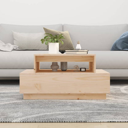Tavolino da Salotto 80x55x40,5 cm in Legno Massello di Pino | homemem39