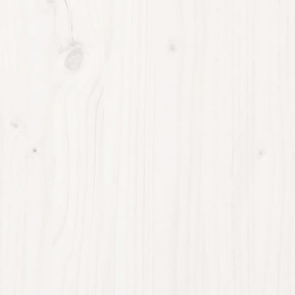 Tavolino da Salotto Bianco 80x55x40,5 cm Legno Massello di Pino | homemem39