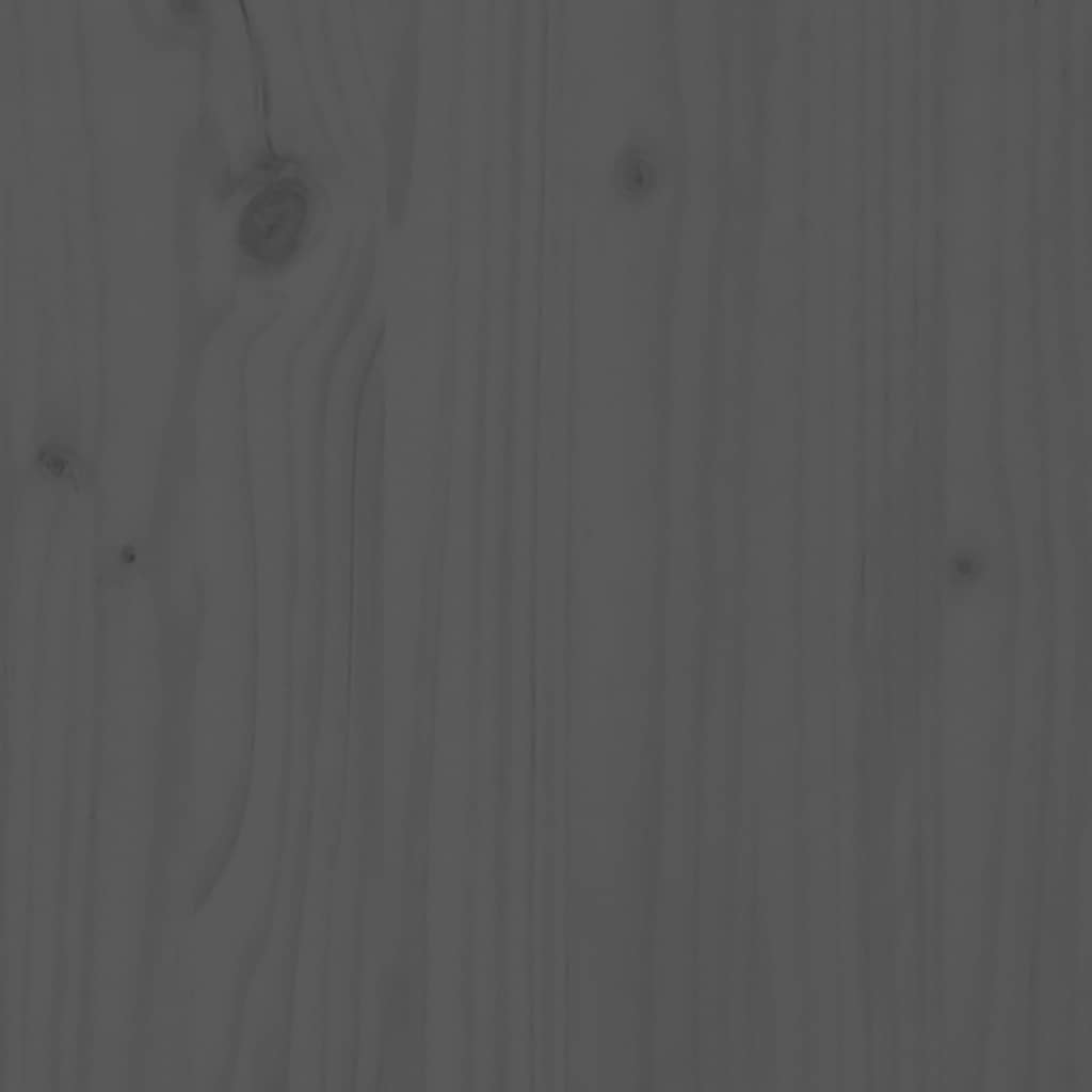 Tavolino da Salotto Grigio 80x55x40,5 cm Legno Massello di Pino