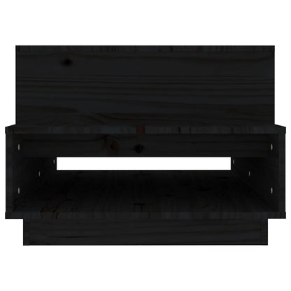 Tavolino da Salotto Nero 80x55x40,5 cm Legno Massello di Pino | homemem39