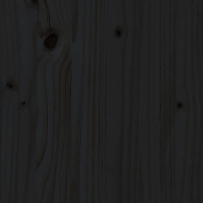 Tavolino da Salotto Nero 80x55x40,5 cm Legno Massello di Pino | homemem39