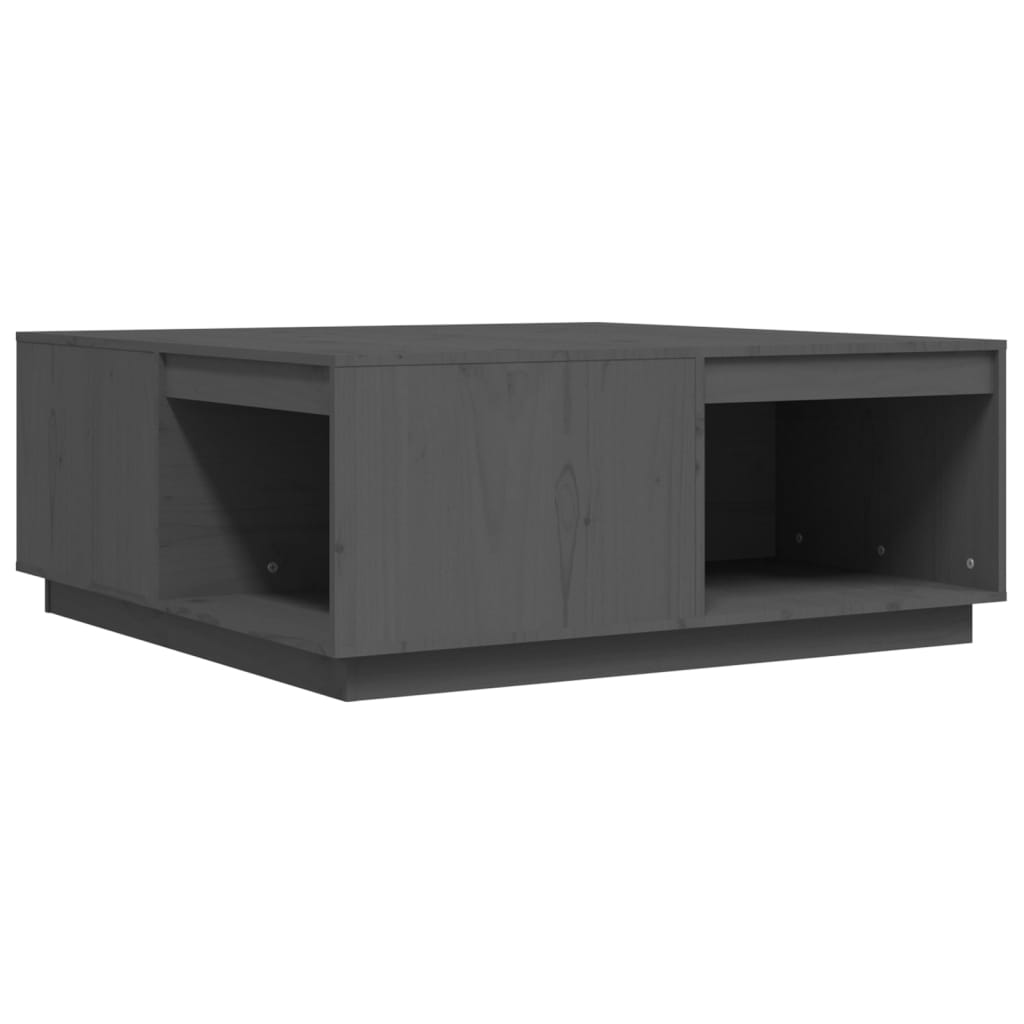Tavolino da Salotto Grigio 100x101x40,5 cm Legno Massello Pino | homemem39