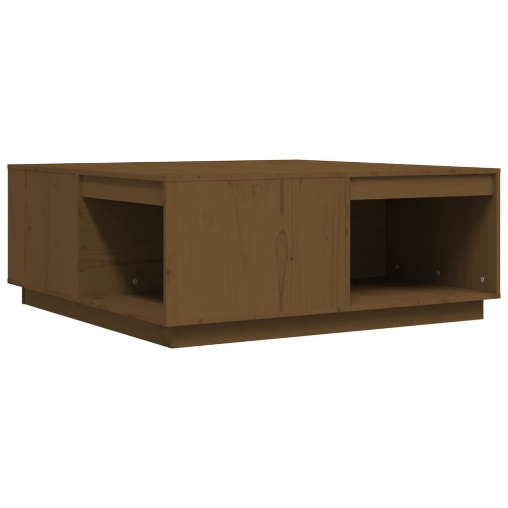 Tavolino da Salotto ambra 100x101x40,5cm Legno Massello di Pino | homemem39