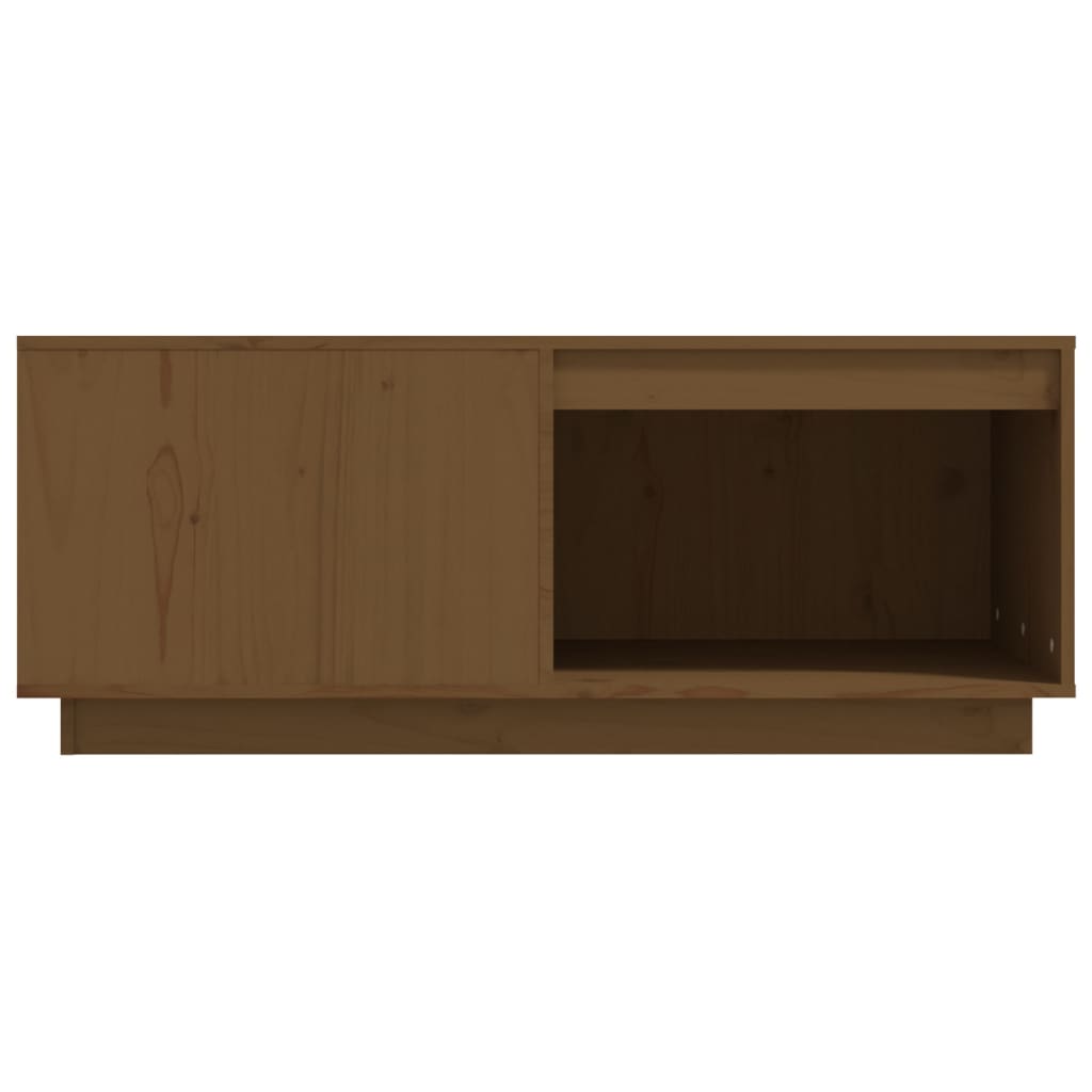 Tavolino da Salotto ambra 100x101x40,5cm Legno Massello di Pino | homemem39
