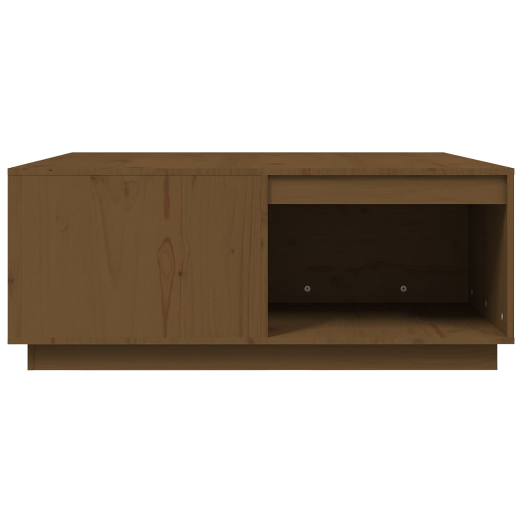 Tavolino da Salotto ambra 100x101x40,5cm Legno Massello di Pino
