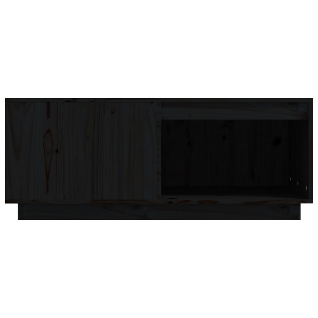 Tavolino da Salotto Nero 100x101x40,5 cm Legno Massello di Pino | homemem39