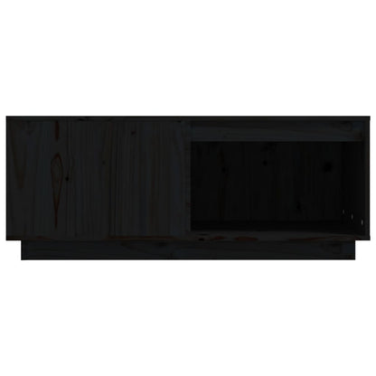 Tavolino da Salotto Nero 100x101x40,5 cm Legno Massello di Pino | homemem39