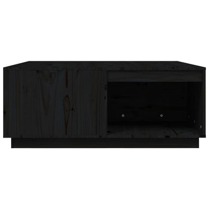 Tavolino da Salotto Nero 100x101x40,5 cm Legno Massello di Pino | homemem39