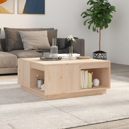 Tavolino da Salotto 80x81x36,5 cm in Legno Massello di Pino | homemem39