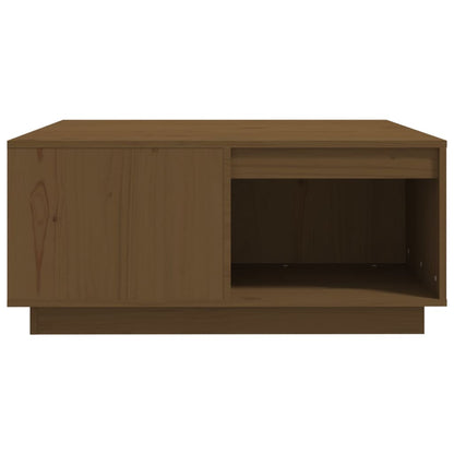 Tavolino da Salotto ambra 80x81x36,5 cm Legno Massello di Pino | homemem39