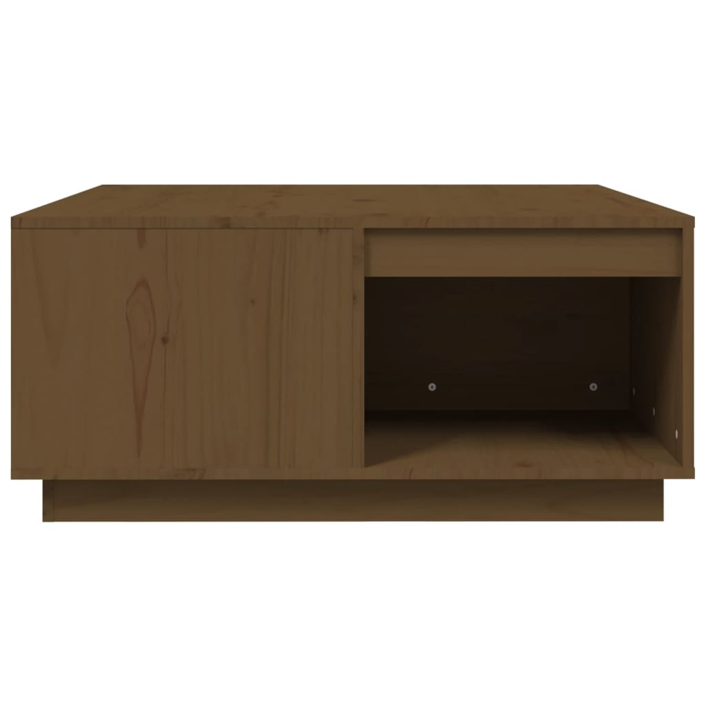 Tavolino da Salotto ambra 80x81x36,5 cm Legno Massello di Pino | homemem39
