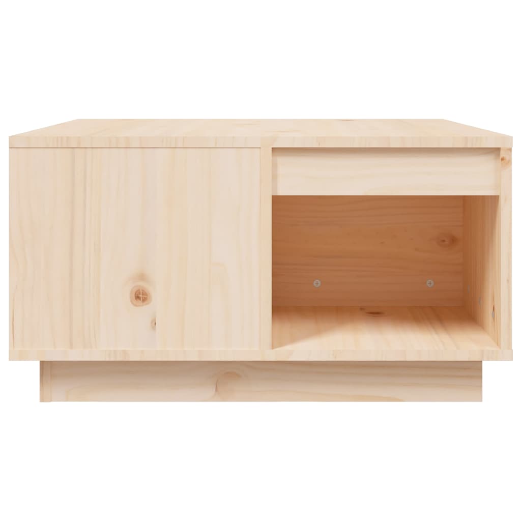 Tavolino da Salotto 60x61x32,5 cm in Legno Massello di Pino