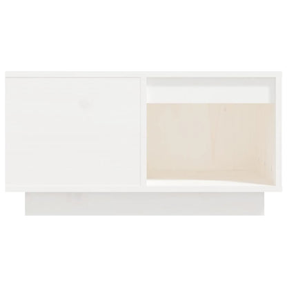 Tavolino da Salotto Bianco 60x61x32,5 cm Legno Massello di Pino | homemem39