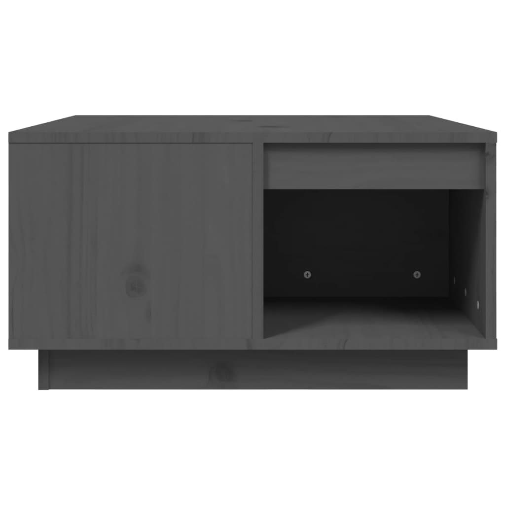 Tavolino da Salotto Nero 60x61x32,5 cm Legno Massello di Pino | homemem39