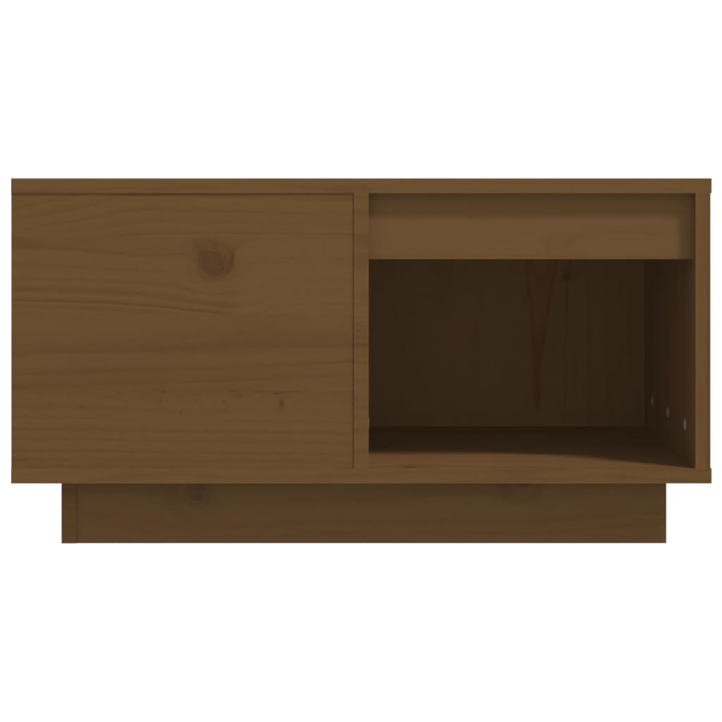 Tavolino da Salotto ambra 60x61x32,5 cm Legno Massello di Pino