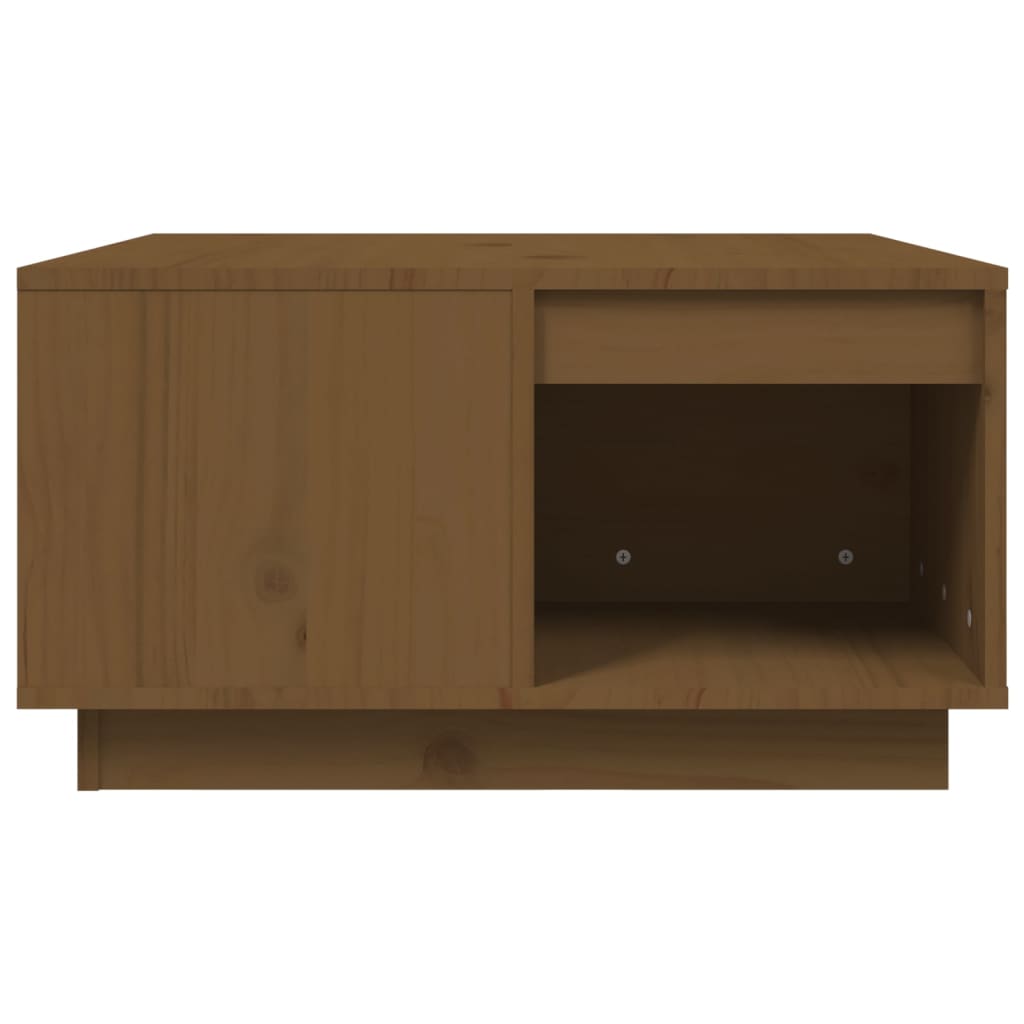 Tavolino da Salotto ambra 60x61x32,5 cm Legno Massello di Pino | homemem39