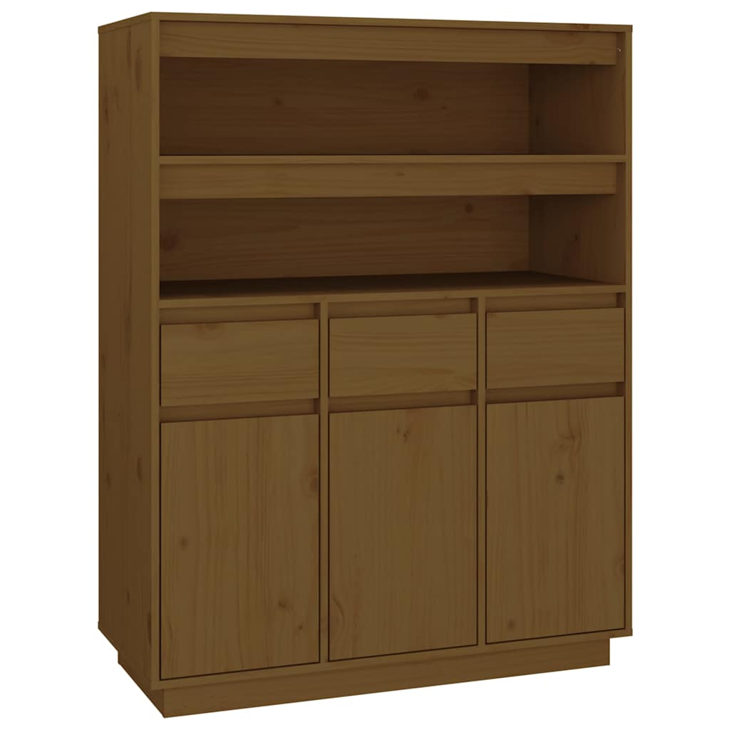 Credenza ambra 89x40x116,5 cm in Legno Massello di Pino - homemem39