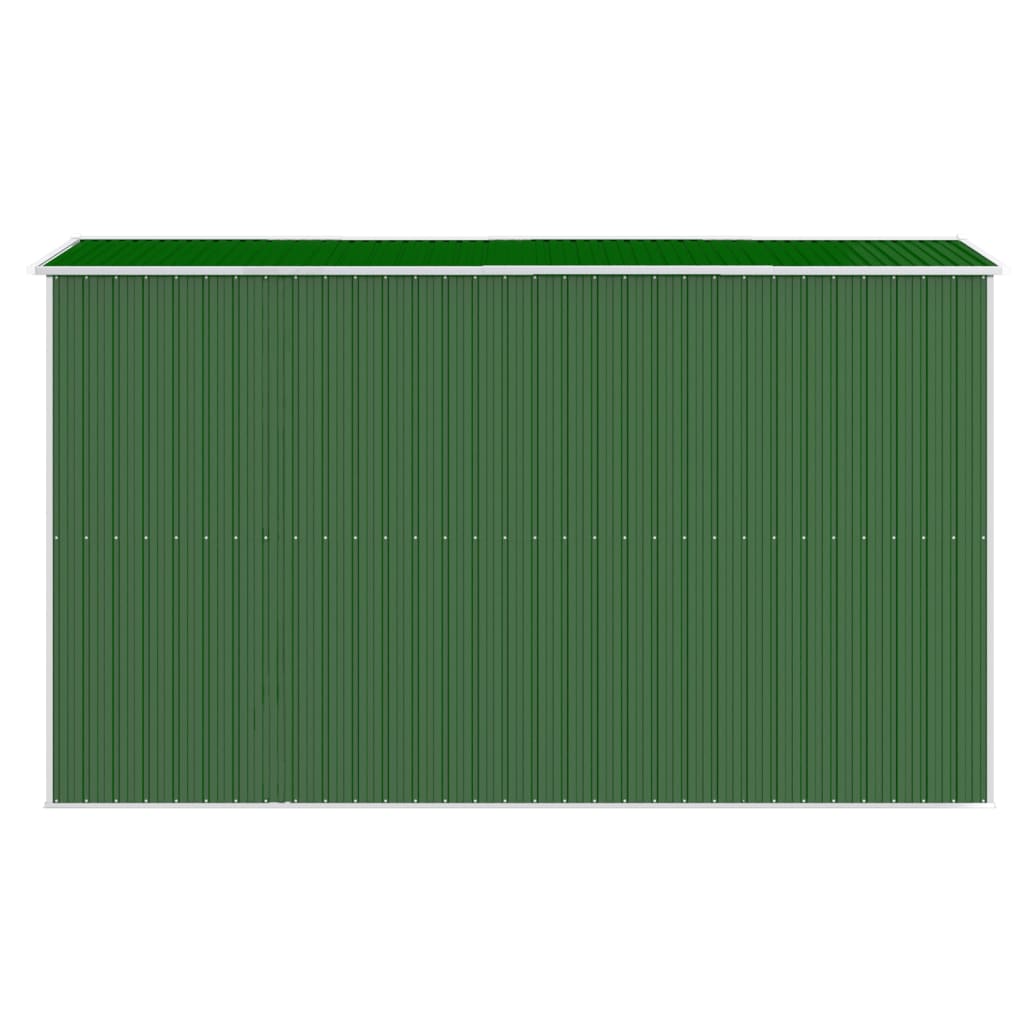 Capanno da Giardino Verde 192x357x223 cm Acciaio Zincato - homemem39