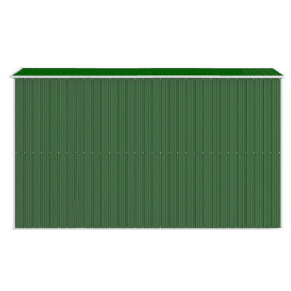 Capanno da Giardino Verde 192x357x223 cm Acciaio Zincato - homemem39