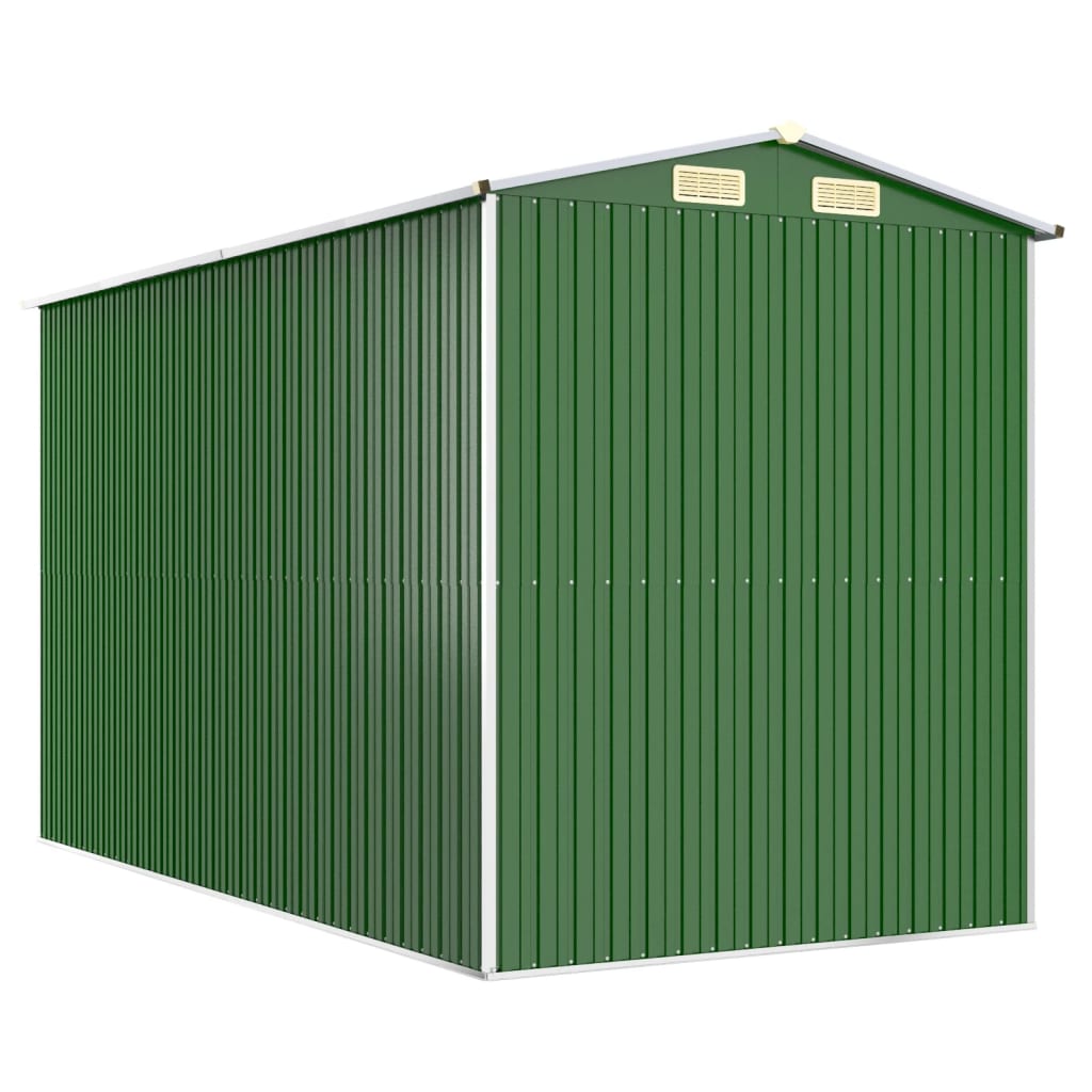 Capanno da Giardino Verde 192x357x223 cm Acciaio Zincato | homemem39