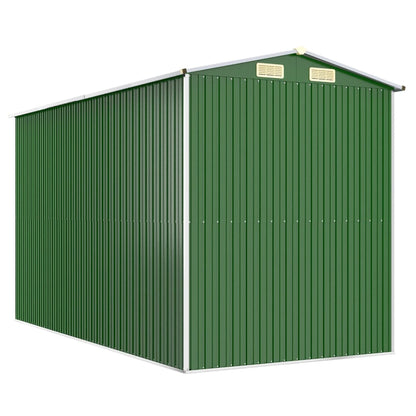 Capanno da Giardino Verde 192x357x223 cm Acciaio Zincato | homemem39