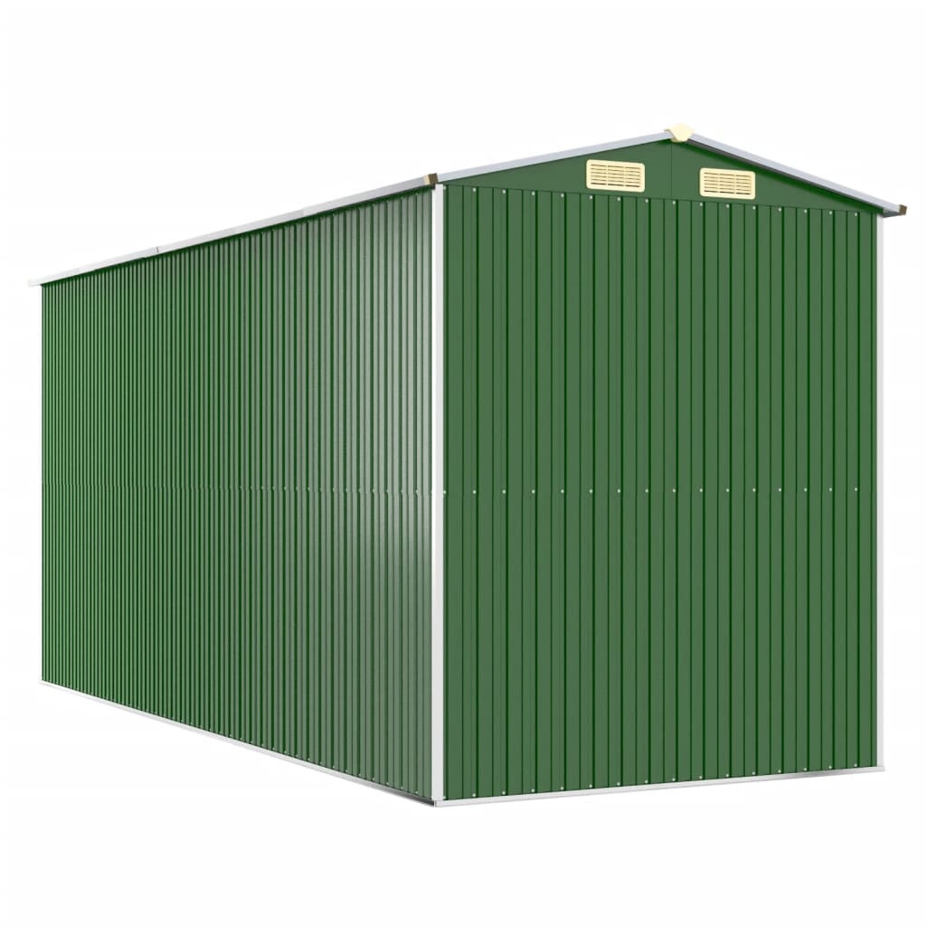 Capanno da Giardino Verde 192x440x223 cm Acciaio Zincato - homemem39