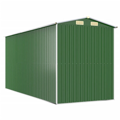 Capanno da Giardino Verde 192x440x223 cm Acciaio Zincato - homemem39