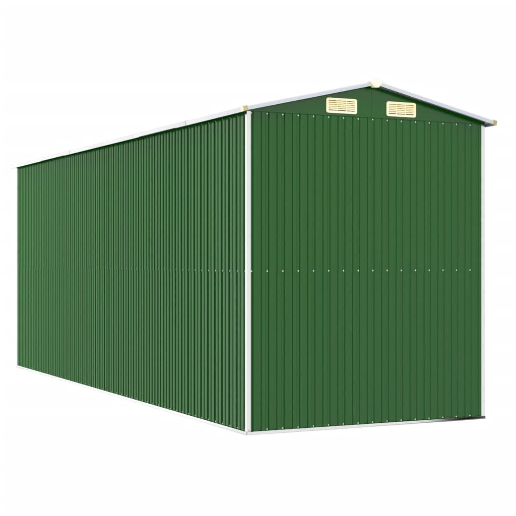 Capanno da Giardino Verde 192x523x223 cm Acciaio Zincato - homemem39