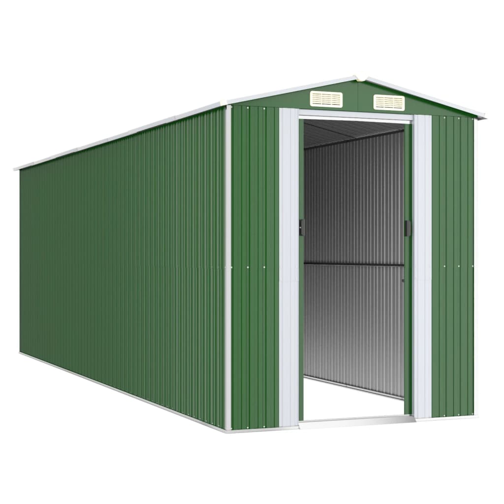 Capanno da Giardino Verde 192x606x223 cm Acciaio Zincato | homemem39