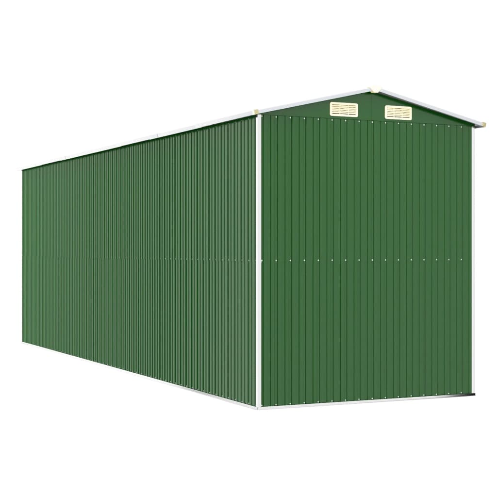 Capanno da Giardino Verde 192x606x223 cm Acciaio Zincato - homemem39