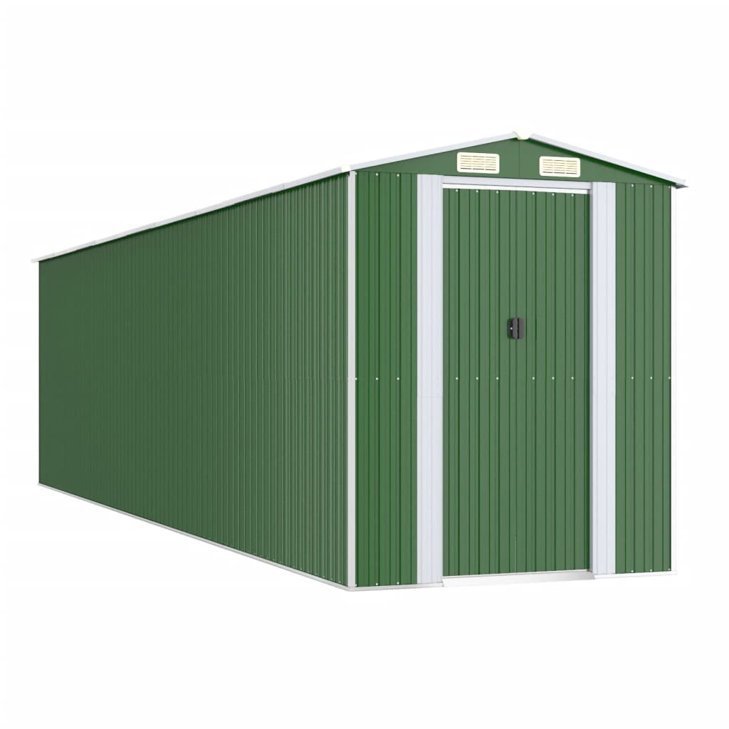 Capanno da Giardino Verde 192x772x223 cm Acciaio Zincato | homemem39