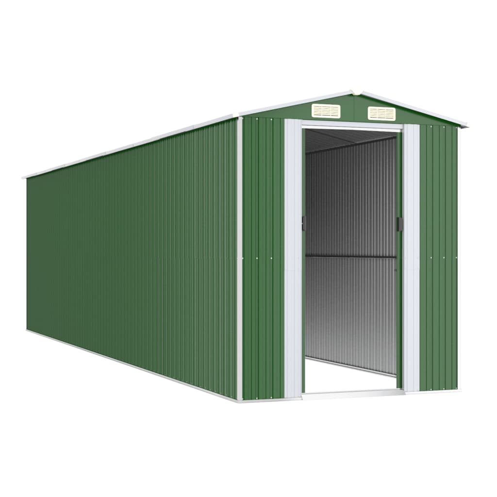 Capanno da Giardino Verde 192x772x223 cm Acciaio Zincato | homemem39